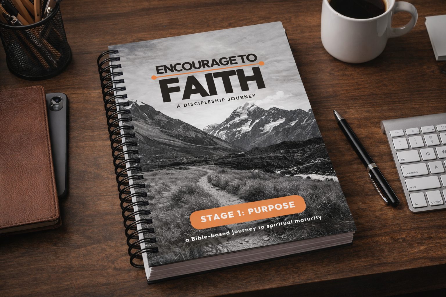 The Journey Guidebook on a desk