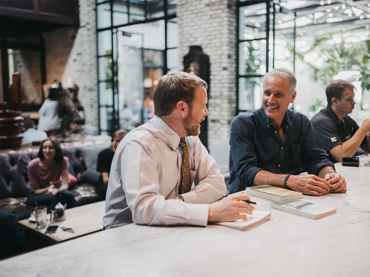 A conversation over coffee